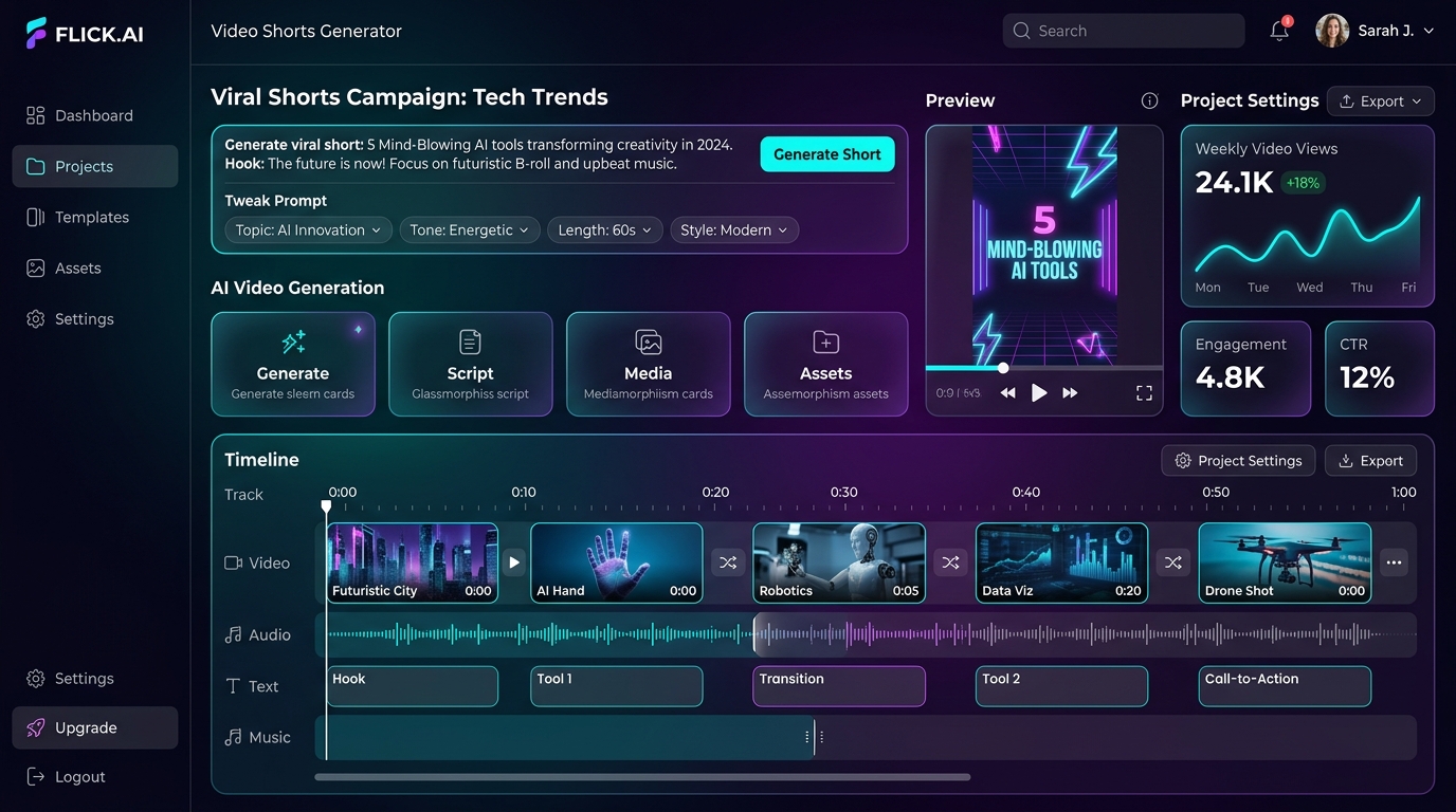 Generate AI Short Studio Dashboard